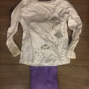 Girls ballerina long sleeve outfit